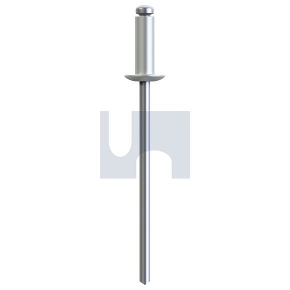 Rivet 4mm (D) x 6.4mm(G) x 10.8mm (L) (1000)