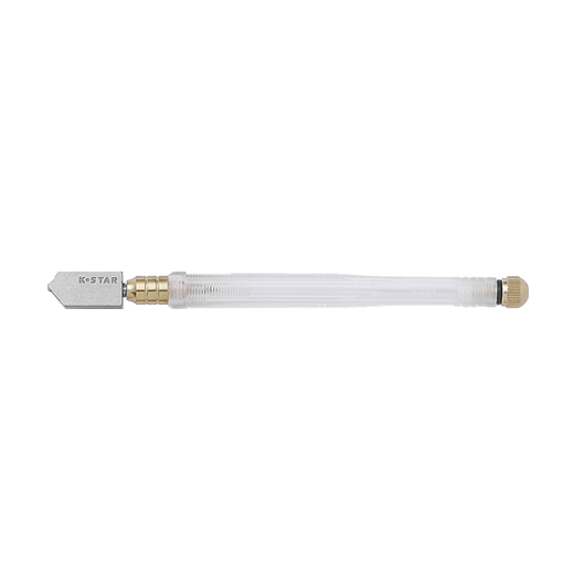 K-Star Glass Cutter-Oil, Clear TP Handle, Large head