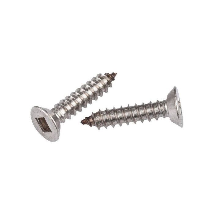 Stainless Steel Undercut Self Tapper Screw SQ Drive CSK